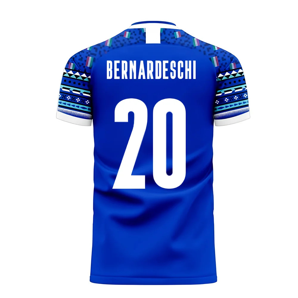 '25-'26 Italy Home Concept Football Kit (Libero) (Bernardeschi 20) Polyester Federico Bernardeschi Made By: Libero Sportswear Men's Blue Small