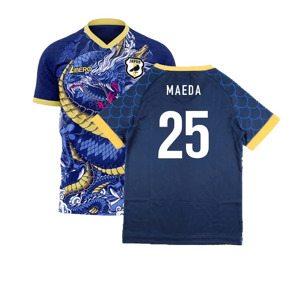 '25-'26 Japan Third Concept Football Kit (Libero) (Maeda 25) Polyester Daizen Maeda Made By: Libero Sportswear Men's Blue 3XL