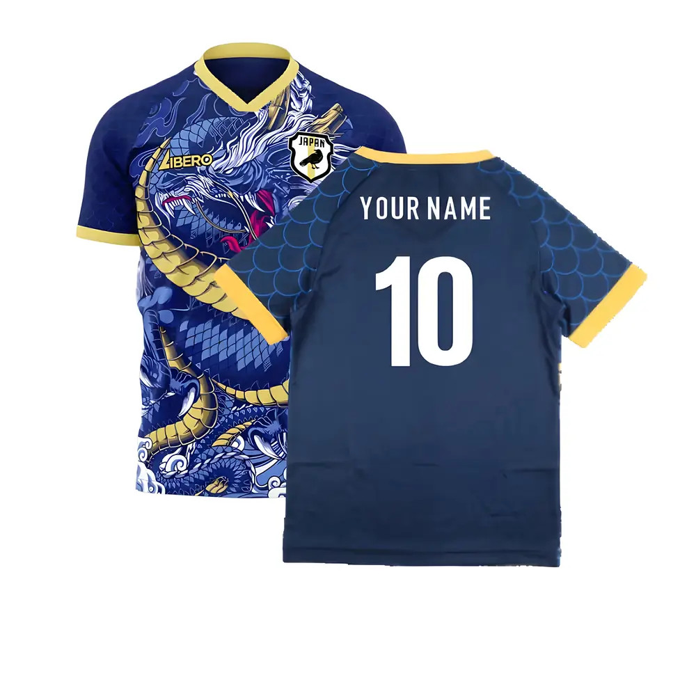 '25-'26 Japan Third Concept Football Kit (Libero) (Your Name) Polyester Made By: Libero Sportswear Men's Blue Medium