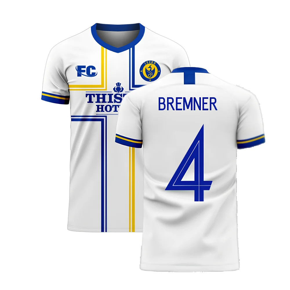 '20-'21 Leeds Home Concept Football Kit (Fans Culture) (Bremner 4) Polyester Billy Bremner Men's White Small