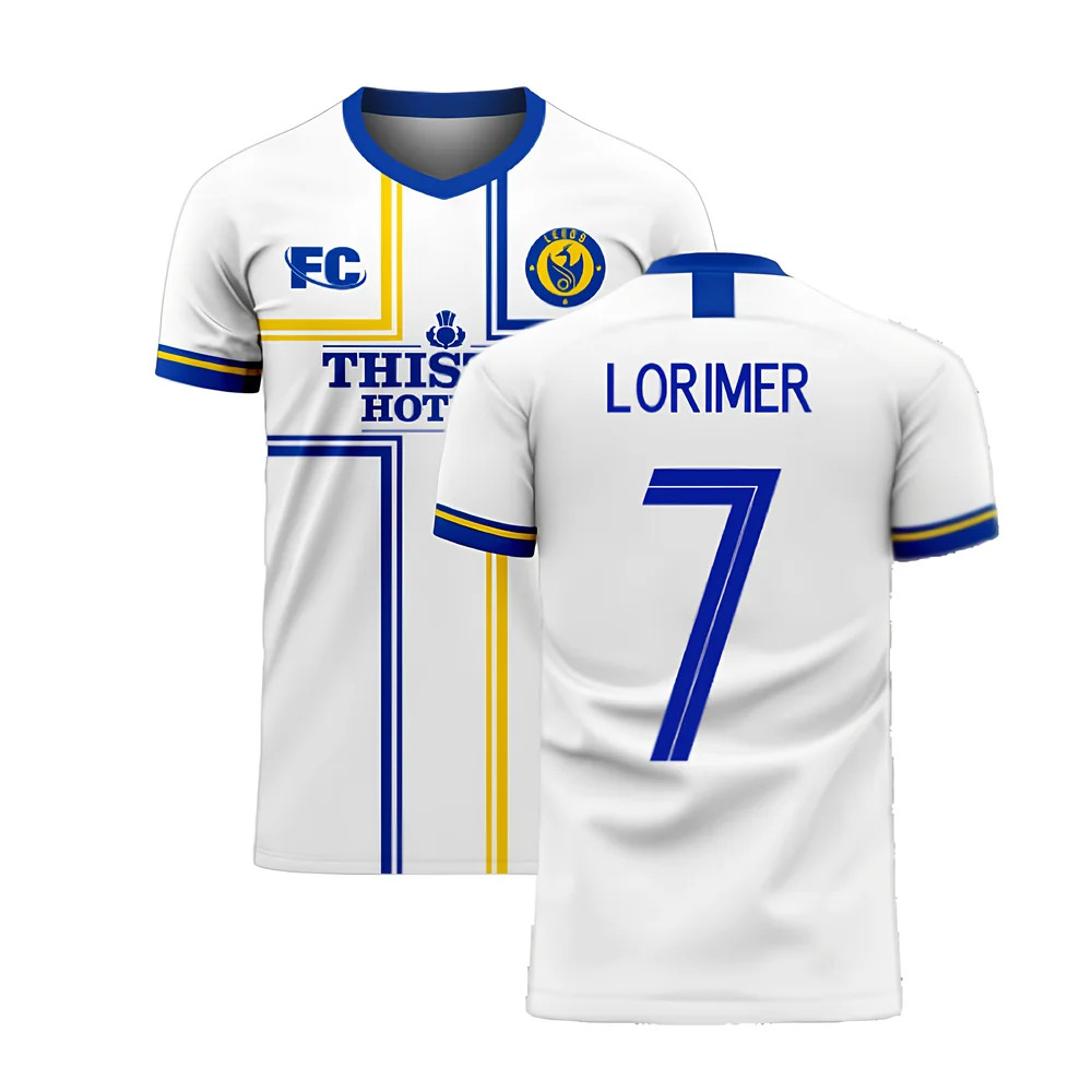 '20-'21 Leeds Home Concept Football Kit (Fans Culture) (Lorimer 7) Polyester Peter Lorimer Men's White Xxl