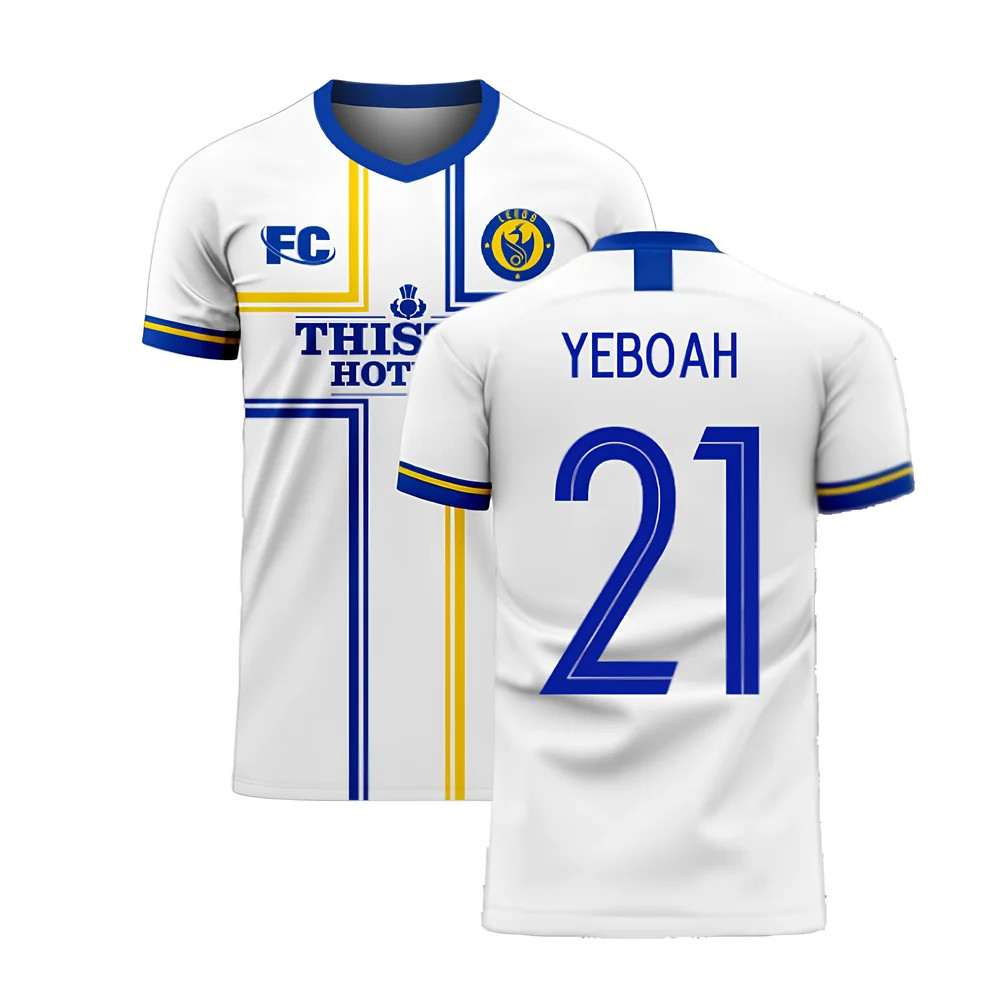 '20-'21 Leeds Home Concept Football Kit (Fans Culture) (Yeboah 21) Polyester Tony Yeboah Men's White Xxl