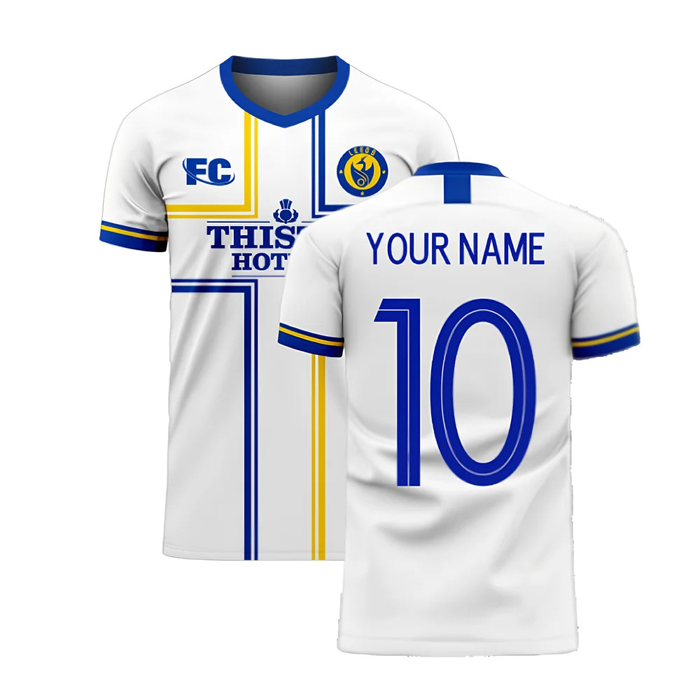 '20-'21 Leeds Home Concept Football Kit (Fans Culture) (Your Name) Polyester Men's White Extra Large