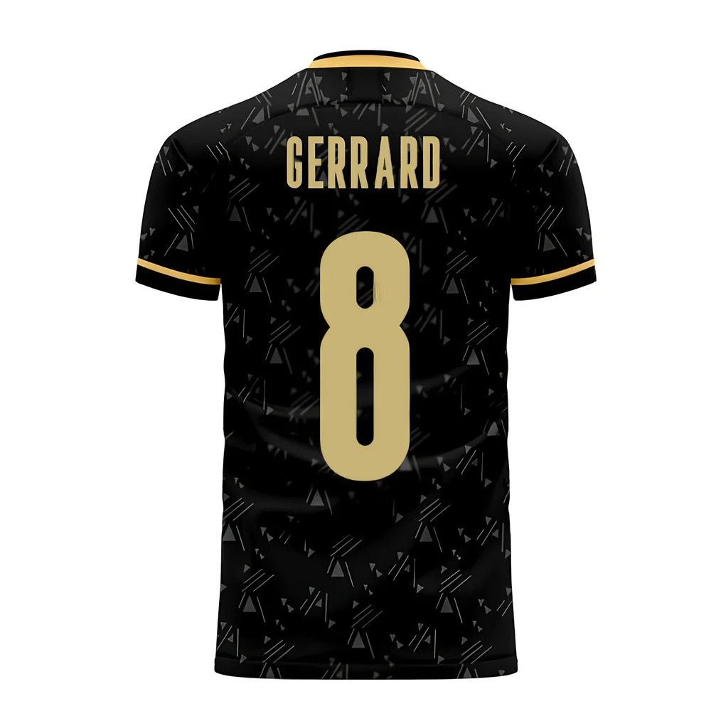 '25-'26 Liverpool Away Concept Football Kit (Libero) (Gerrard 8) Polyester Steven Gerrard Made By: Libero Sportswear Men's Black Xxl
