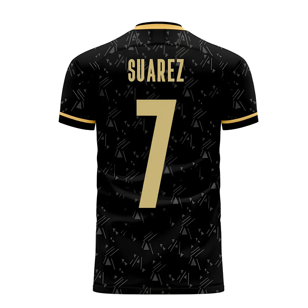 '25-'26 Liverpool Away Concept Football Kit (Libero) (Suarez 7) Polyester Luis Suarez Made By: Libero Sportswear Men's Black Xxl