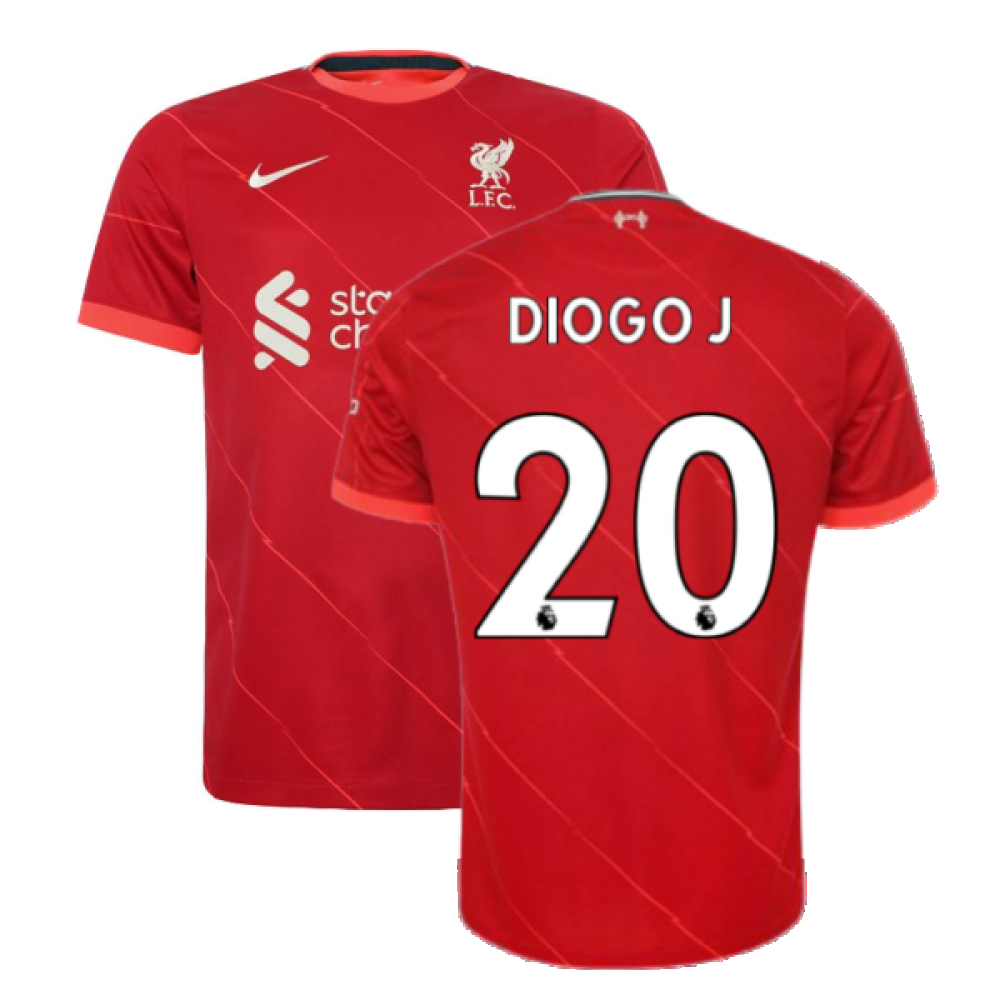 '21-'22 Liverpool Home Shirt (Diogo J. 20) Polyester Diogo Jota Made By: Nike Men's Red Small