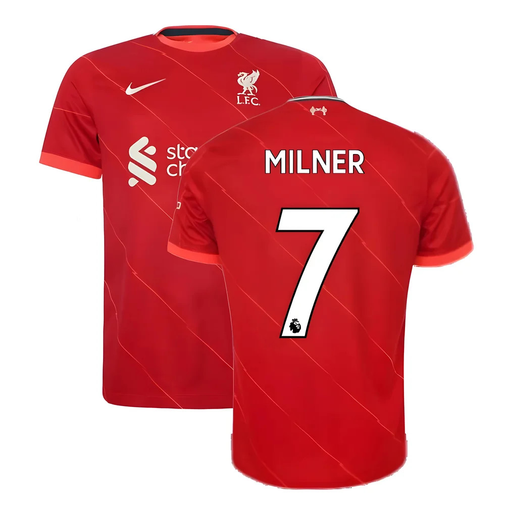 '21-'22 Liverpool Home Shirt (Milner 7) Polyester James Milner Made By: Nike Men's Red Small