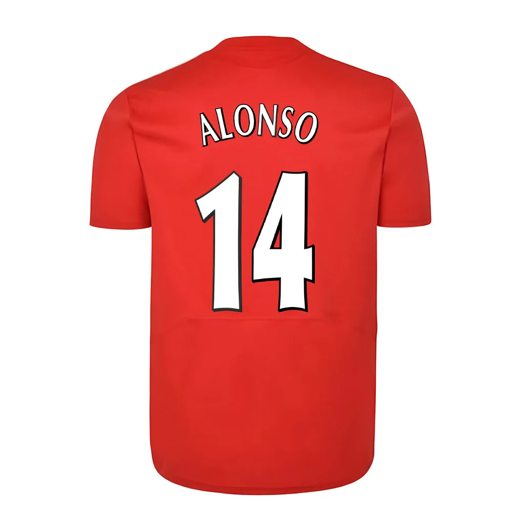 Liverpool Fc 2005 Champions League Final Shirt (Alonso 14) Polyester Xabi Alonso Made By: Score Draw Men's Red Xxl