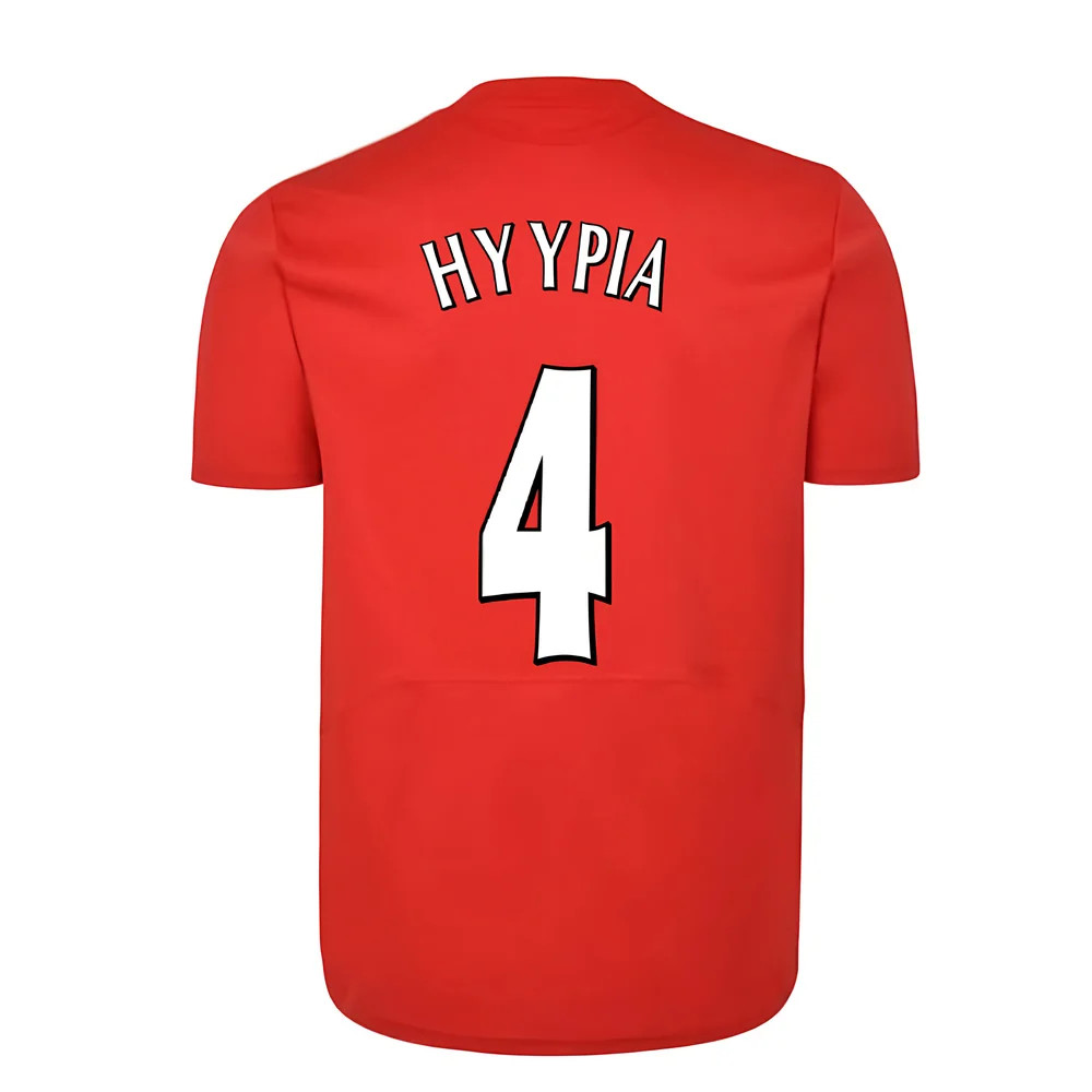 Liverpool Fc 2005 Champions League Final Shirt (Hyypia 4) Polyester Sami Hyypia Made By: Score Draw Men's Red Xxl