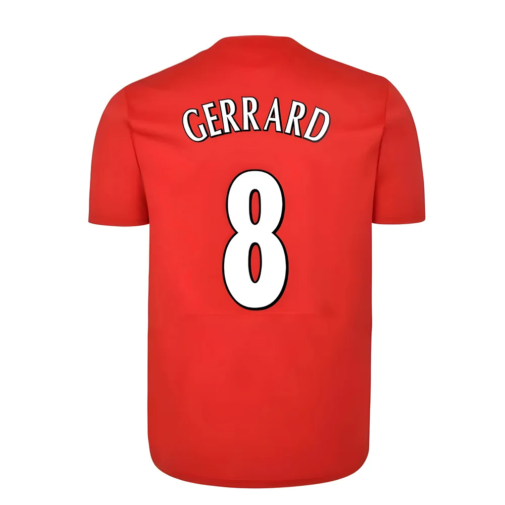 Liverpool Fc 2005 Istanbul Home Shirt (Gerrard 8) Polyester Steven Gerrard Made By: Toffs Men's Red Medium