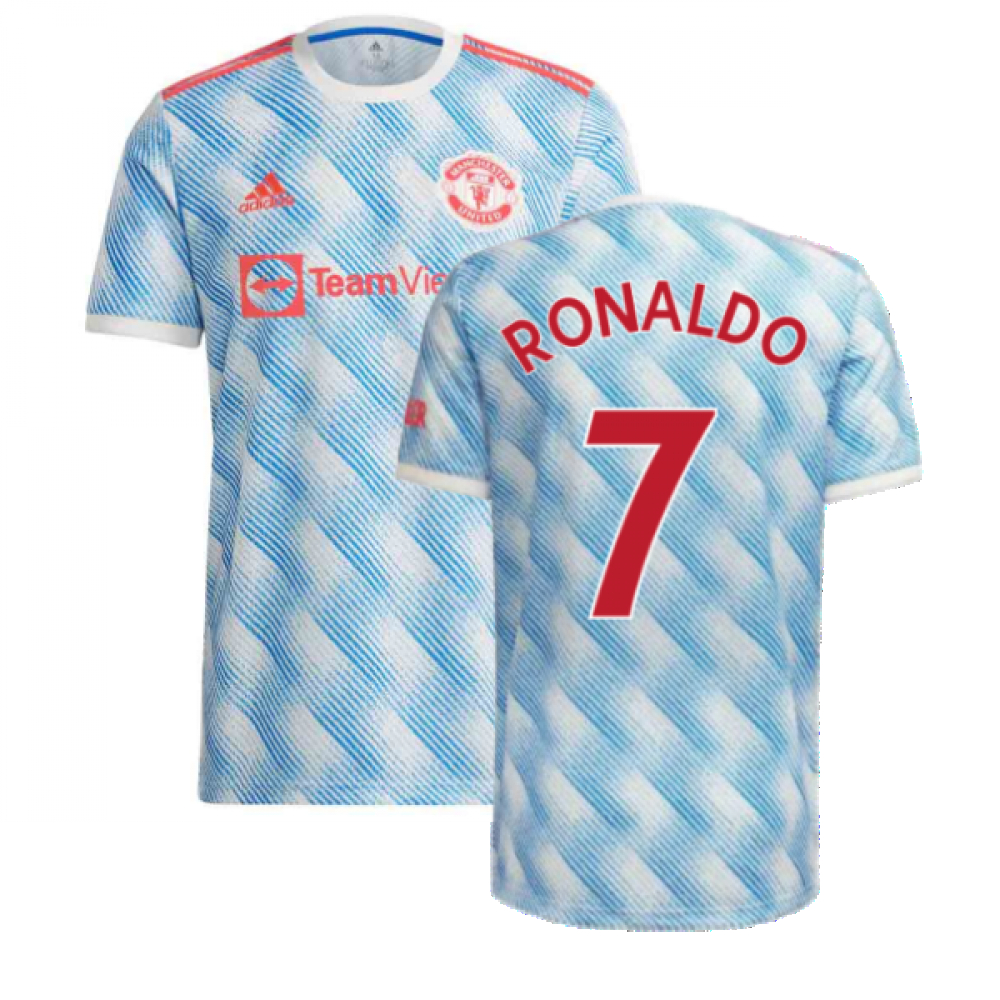 '21-'22 Man Utd Away Shirt (Ronaldo 7) Polyester Cristiano Ronaldo Manchester United Made By: Adidas Men's White 3XL