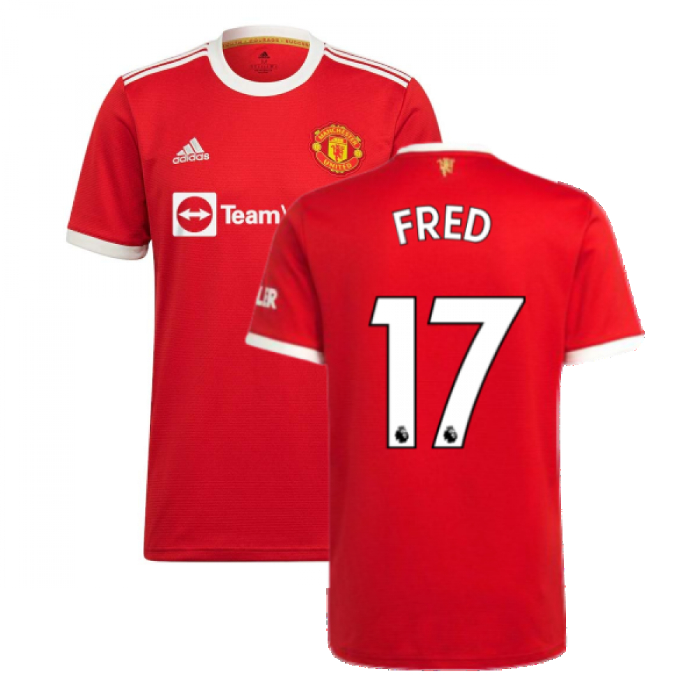 '21-'22 Man Utd Home Shirt (F 17) Polyester Manchester United Made By: Adidas Men's Red 3XL