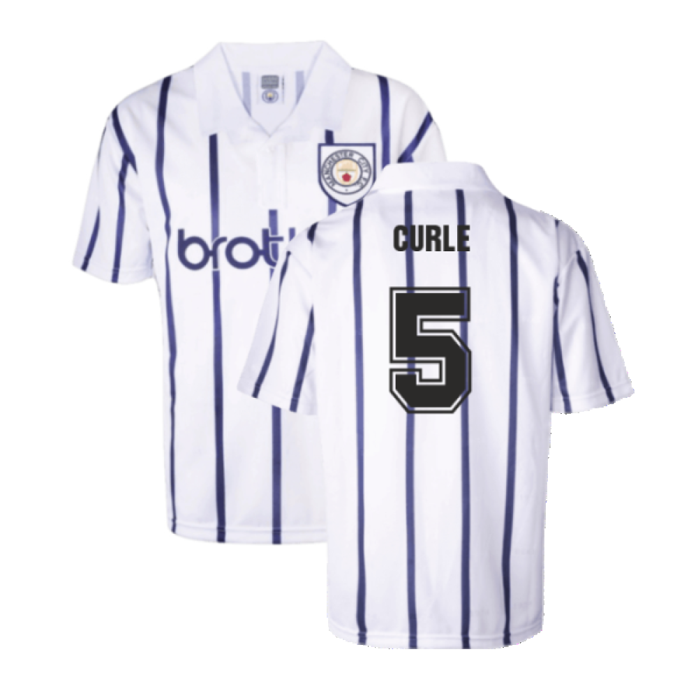 manchester city 1993 away retro football shirt (curle 5)