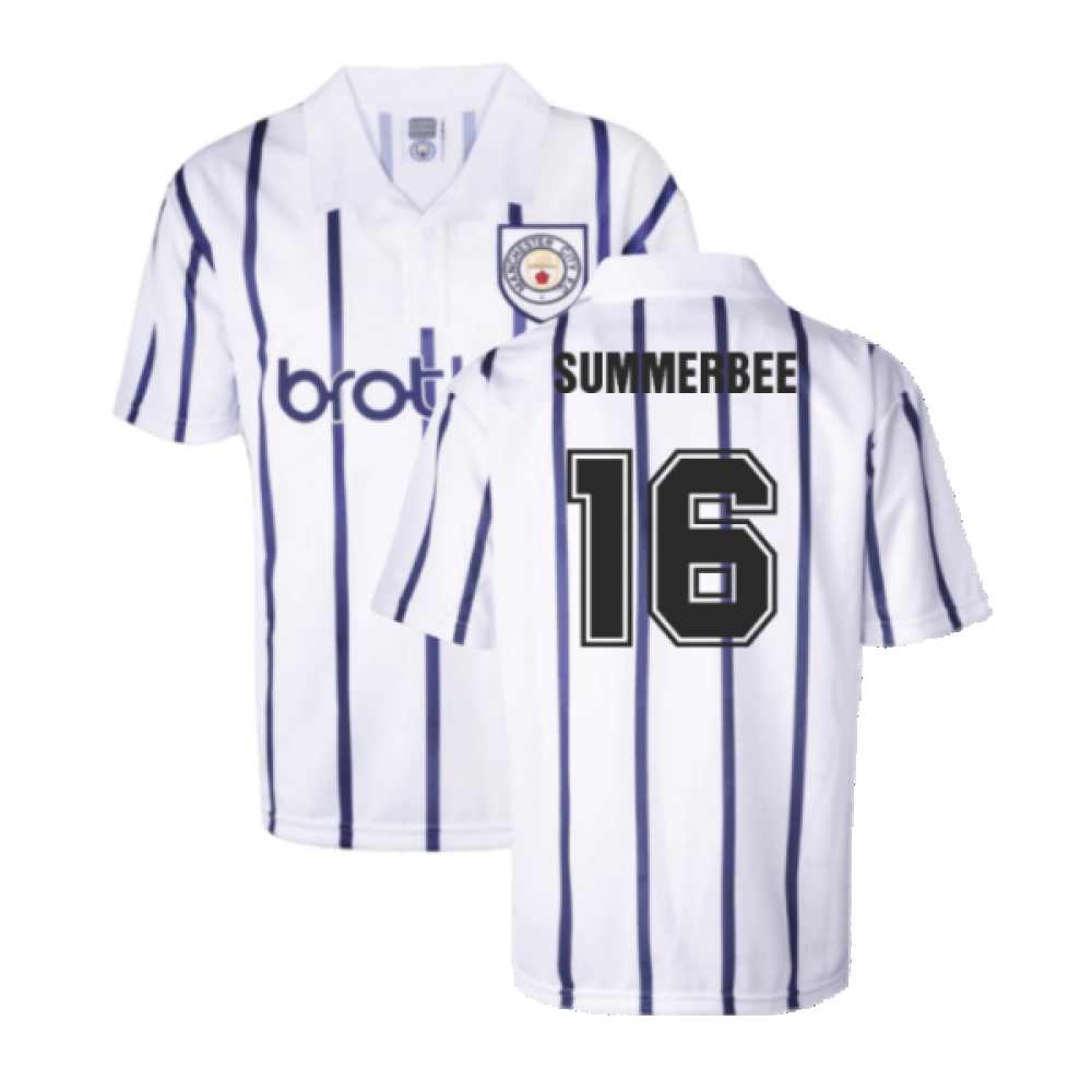 manchester city 1993 away retro football shirt (summerbee 16)