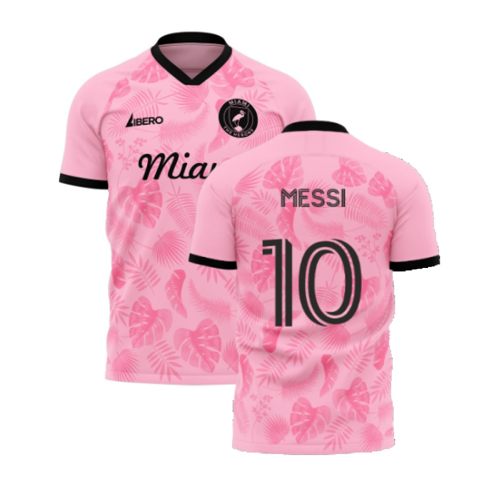 '25-'26 Miami Home Concept Kit (Libero) (Messi 10) Polyester Inter Miami Made By: Libero Sportswear Men's Pink 5XL