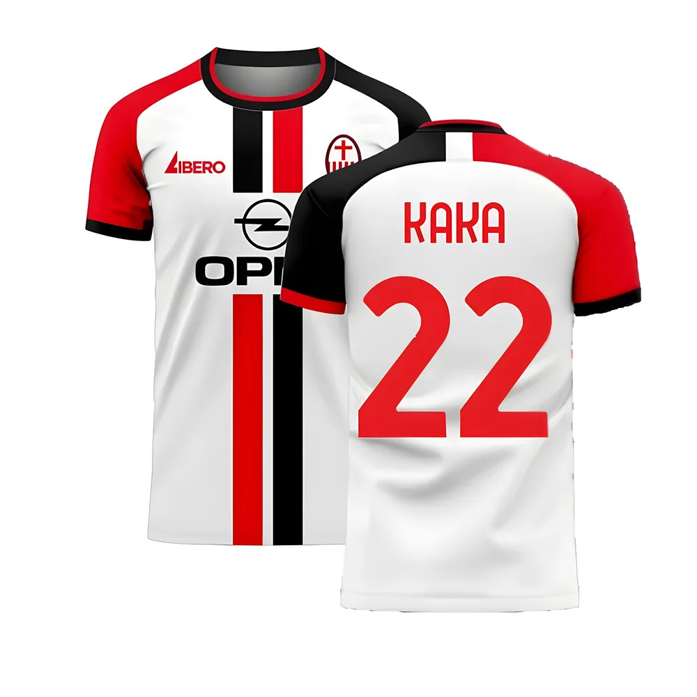 '25-'26 Milan Away Concept Football Kit (Libero) (Kaka 22) Polyester Ac Milan Made By: Libero Sportswear Men's White Xxl