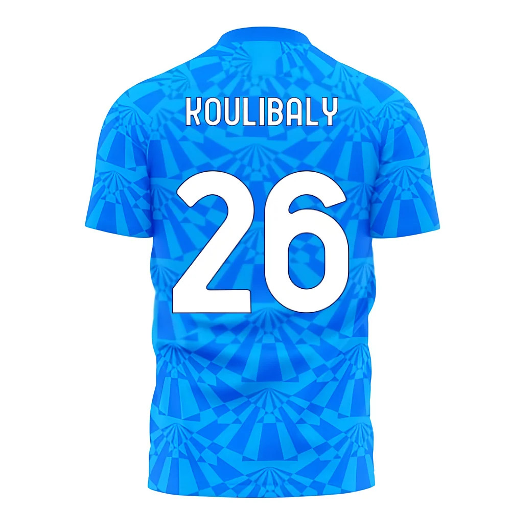 Napoli 1990S Home Concept Football Kit (Libero) (Koulibaly 26) Polyester Kalidou Koulibaly Made By: Libero Sportswear Men's Blue Medium