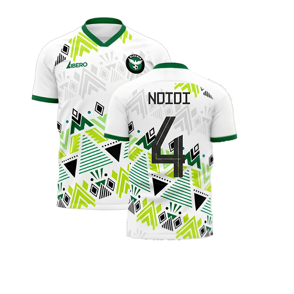 '25-'26 Nigeria Away Concept Football Kit (Libero) (Ndidi 4) - Polyester Wilfred Ndidi Made By: Libero Sportswear Women's White Large