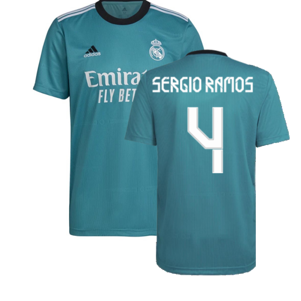 Herren Fußball Trikot 2021-2022 Real Madrid Third Sergio Ramos 4 Soccer T-Sh - Bild 5 von 24