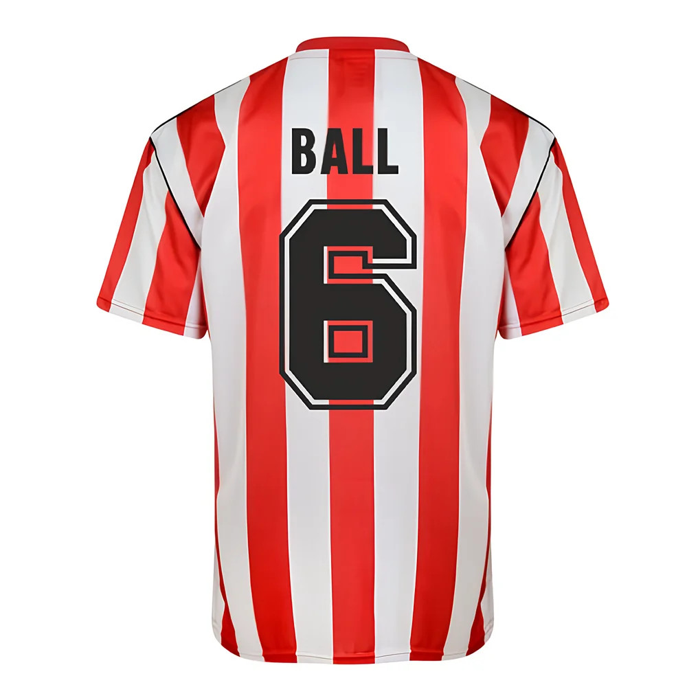 Score Draw Sunderland 1990 Retro Football Shirt (Ball 6) Polyester Men's Red Extra Large