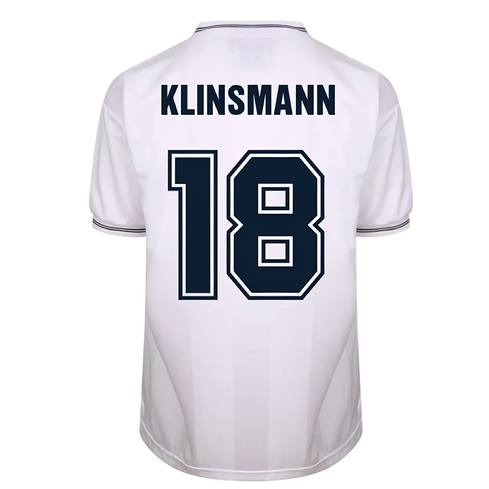 Tottenham Hotspur 1984 Uefa Cup Final Shirt (Klinsmann 18) Polyester Jurgen Klinsmann Made By: Score Draw Men's White Large