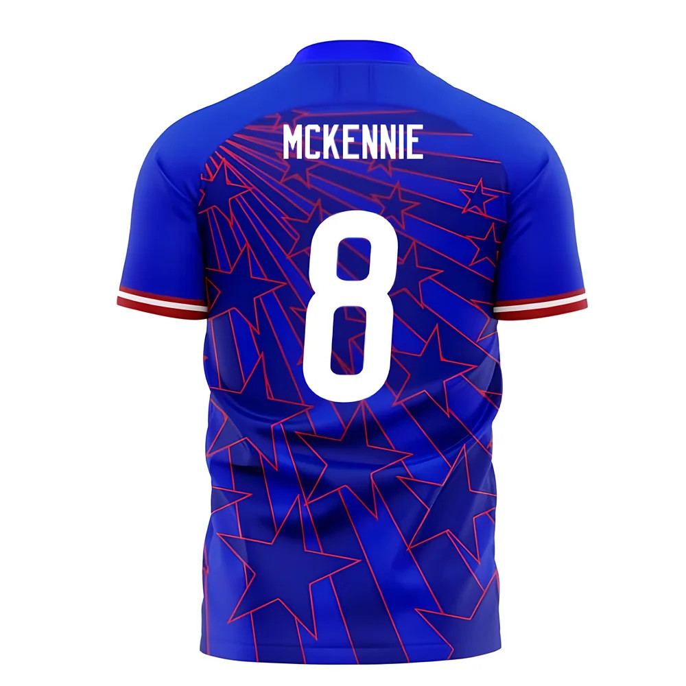 '25-'26 Usa Away Concept Football Kit (Libero) (Mckennie 8) Polyester Weston Mckennie Made By: Libero Sportswear Men's Blue Xxl