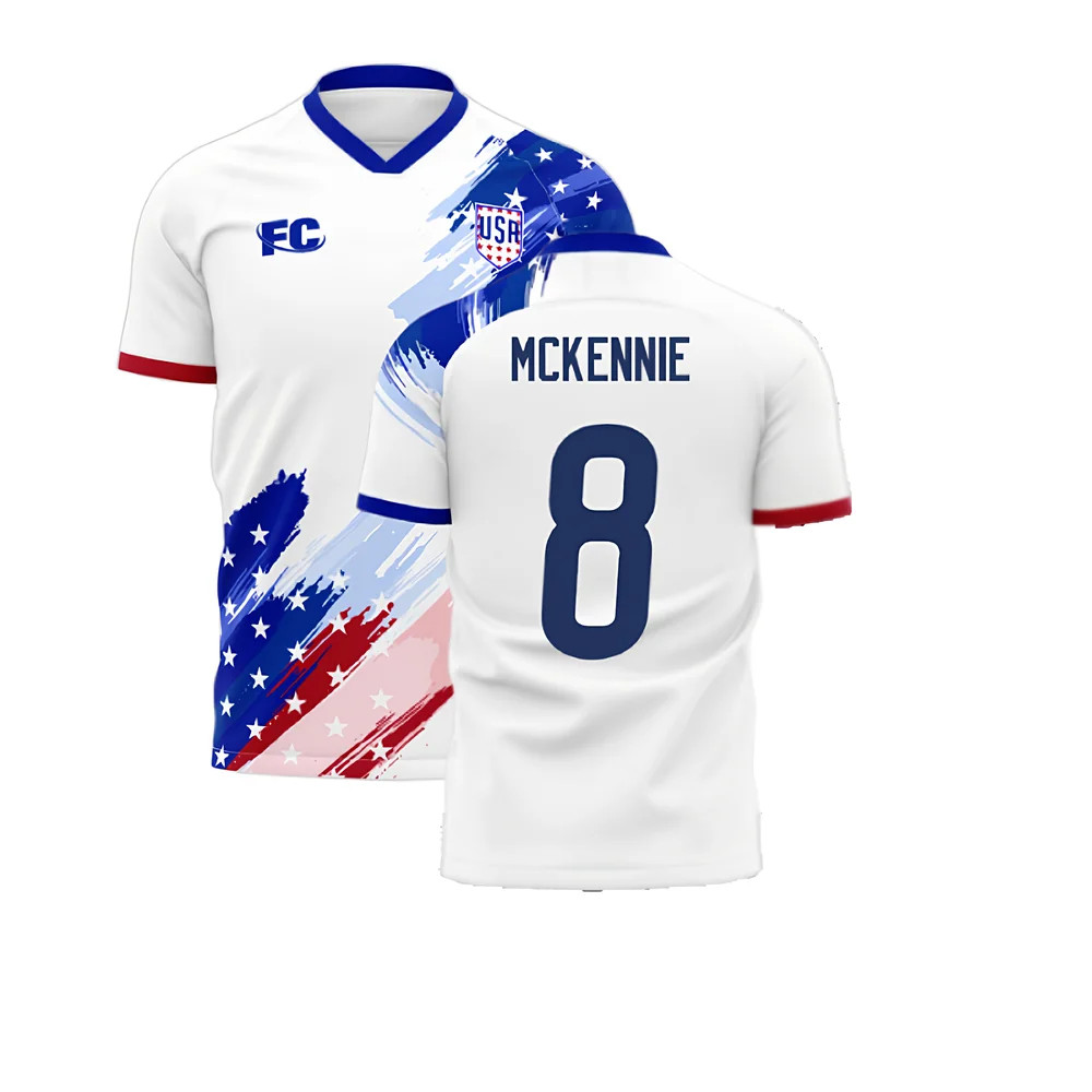 '20-'21 Usa Home Concept Kit (Fans Culture) (Mckennie 8) Polyester Weston Mckennie Men's White Xxl