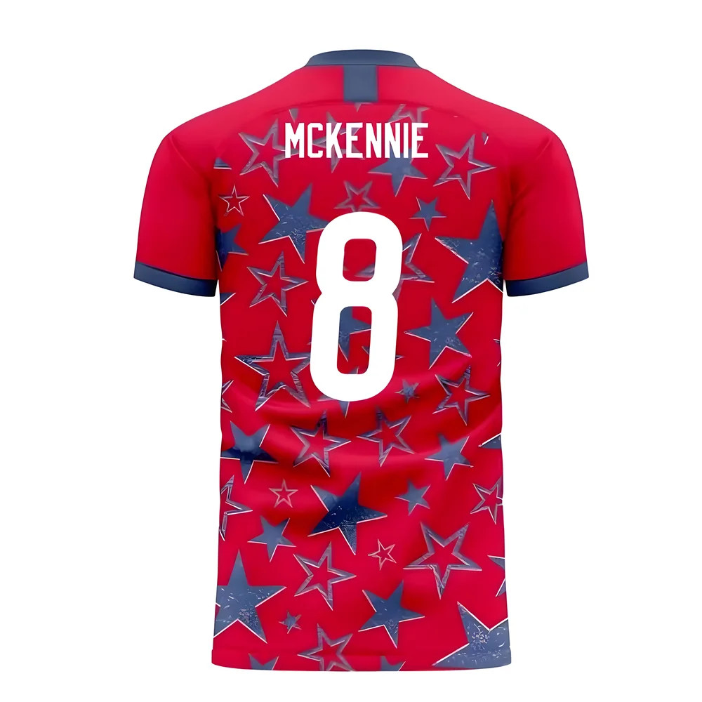 '25-'26 Usa Third Concept Football Kit (Libero) (Mckennie 8) Polyester Weston Mckennie Made By: Libero Sportswear Men's Red 4XL