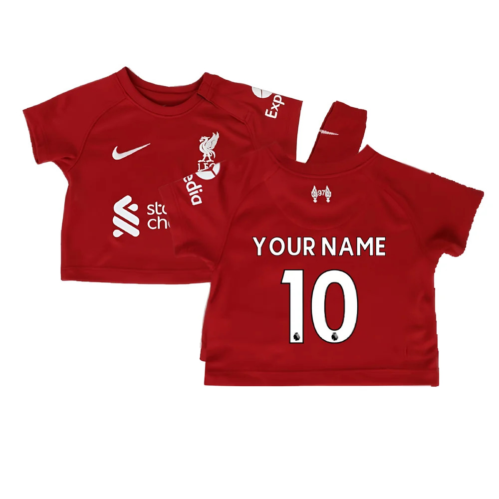 '22-'23 Liverpool Home Baby Kit (Your Name) Polyester Made By: Nike Men's Brown 6-9 Mo