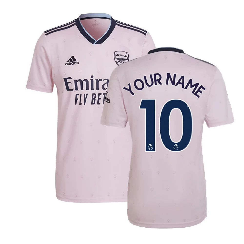 '22-'23 Arsenal Third Shirt (Your Name) Polyester Made By: Adidas Men's Silver 3XL