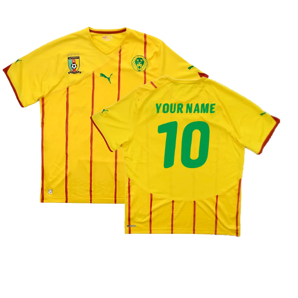 '10-'11 Cameroon Away Shirt (Your Name) Polyester Made By: Puma Men's Orange Xxl