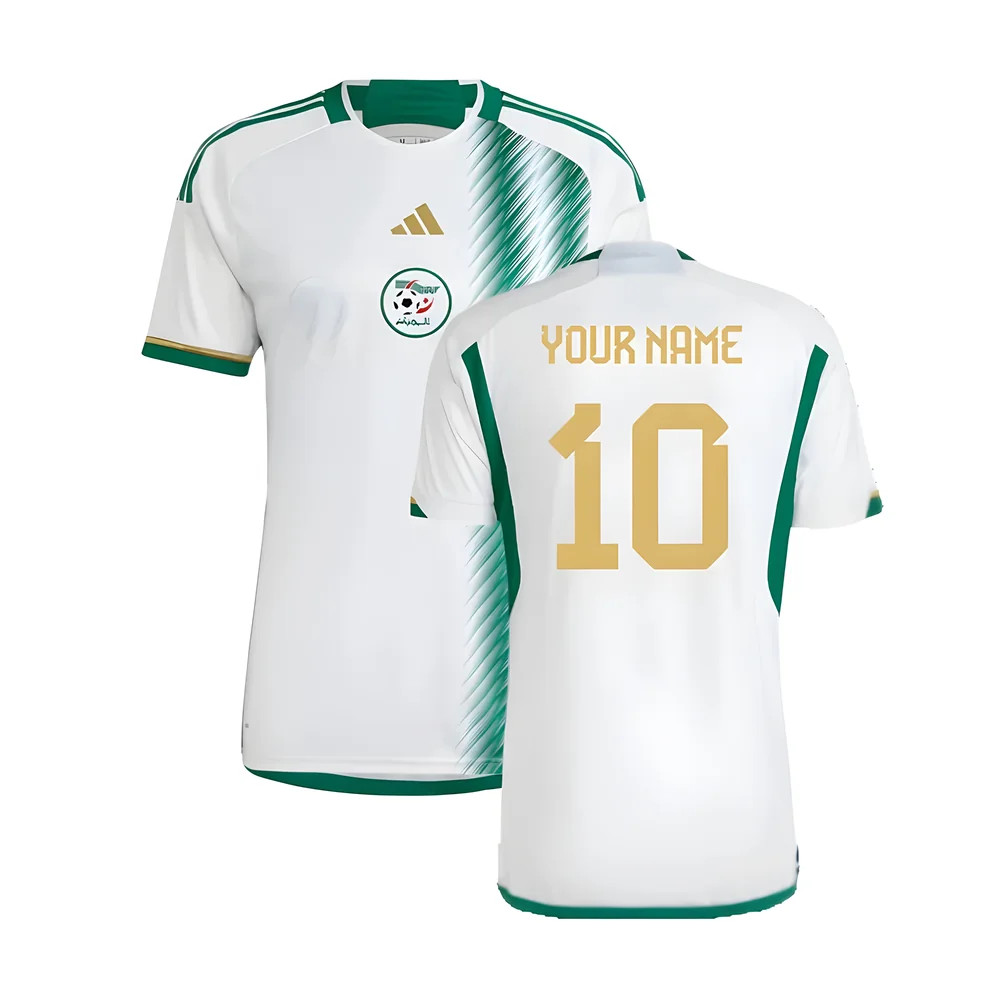 '22-'23 Algeria Home Shirt (Your Name) Polyester Made By: Adidas Men's Teal Extra Large