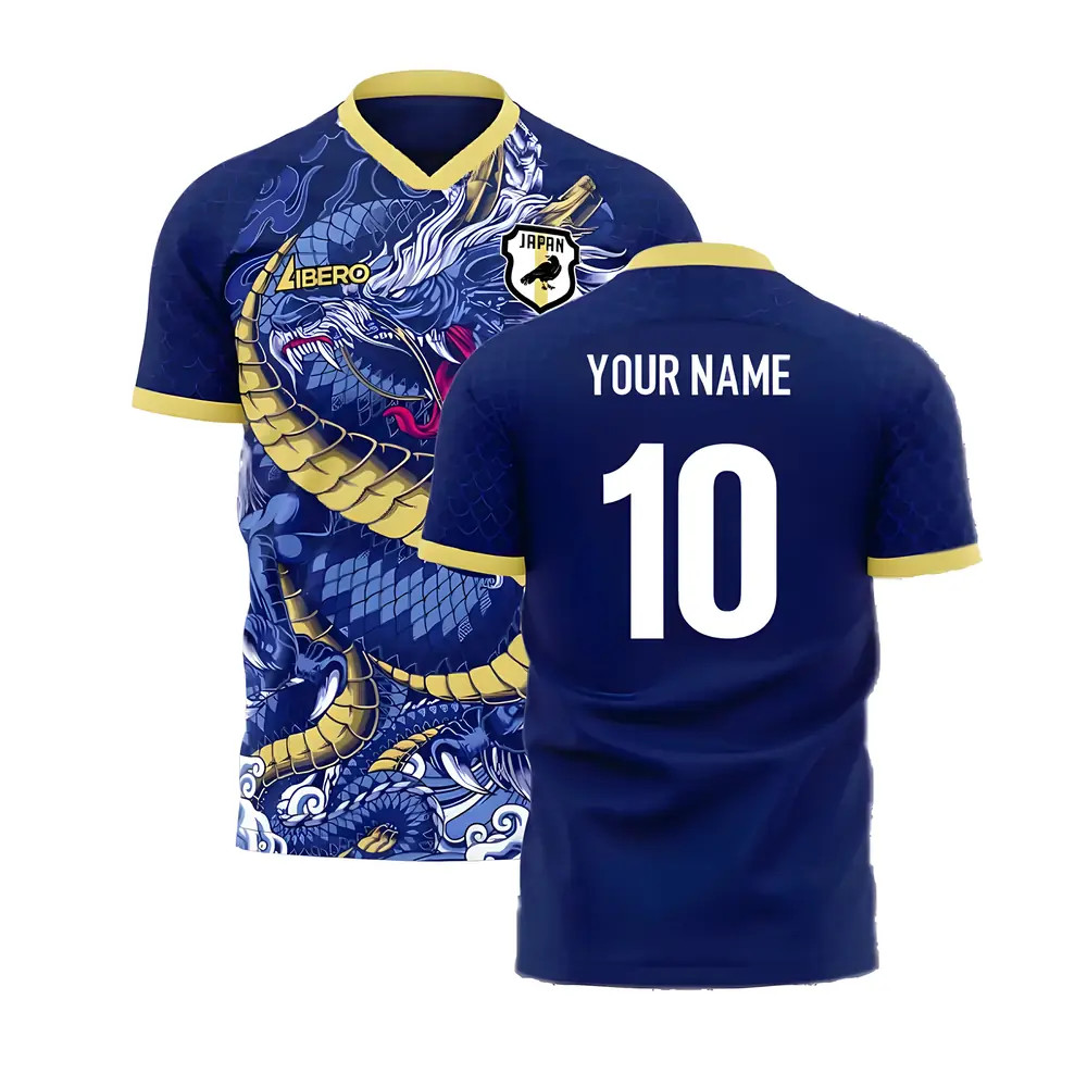 '24-'25 Japan Third Concept Football Kit (Libero) (Your Name) Polyester Made By: Libero Sportswear Men's Navy Blue Medium