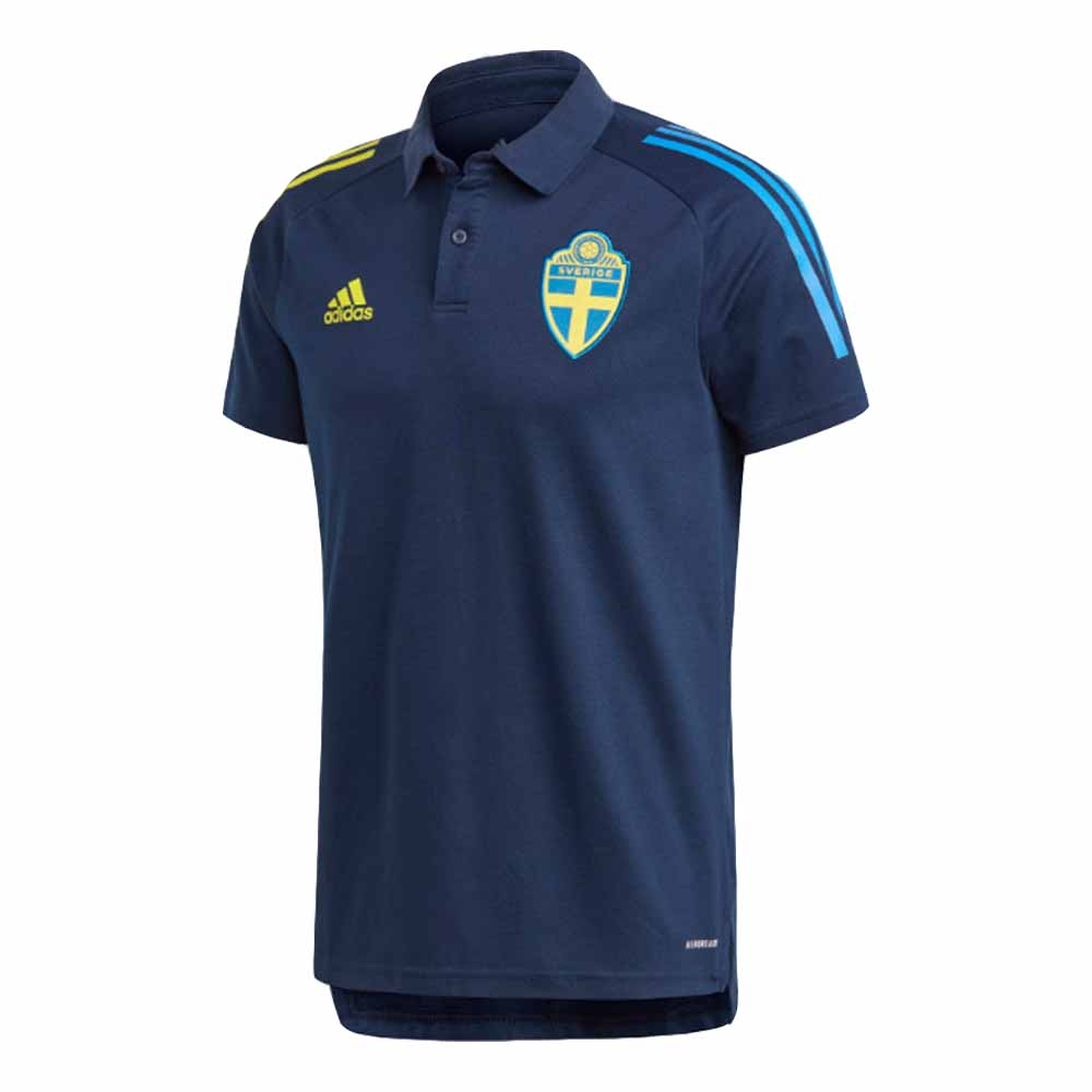 Click to view product details and reviews for 2020 2021 Sweden Polo Shirt Night Indigo.
