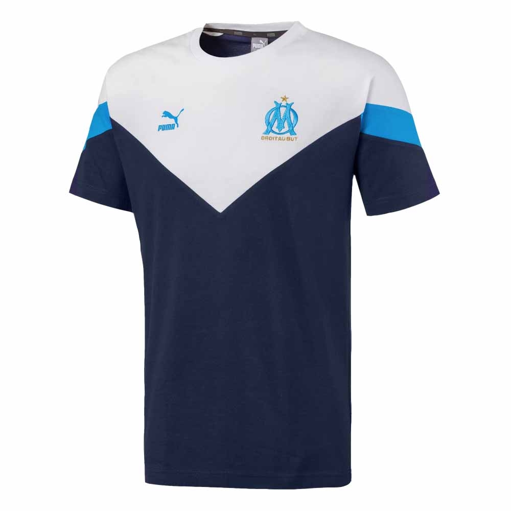 Click to view product details and reviews for 2019 2020 Marseille Mcs Iconic Tee White Navy.