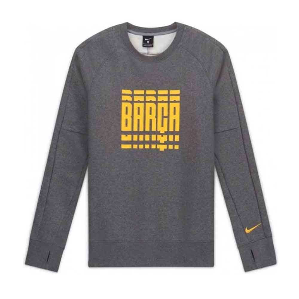 Click to view product details and reviews for 2020 2021 Barcelona Fleece Ls Crew Charcoal.