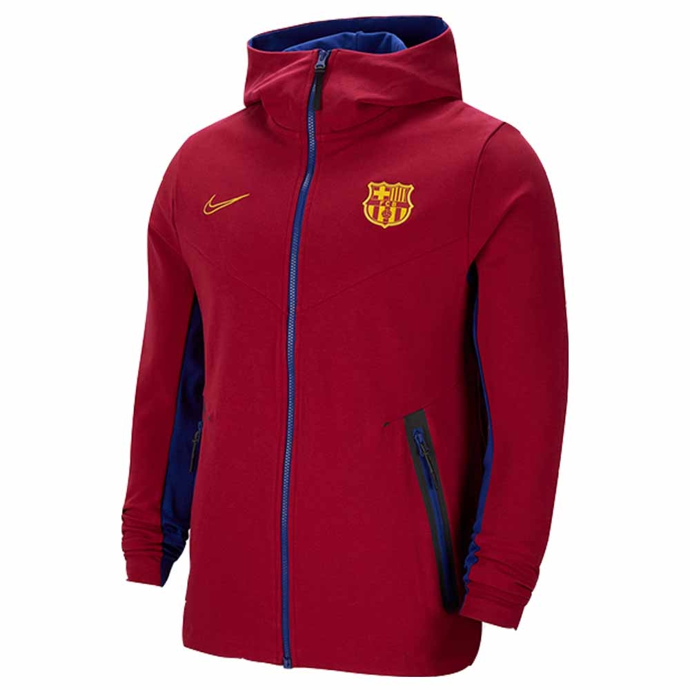 Click to view product details and reviews for 2020 2021 Barcelona Tech Pack Hoodie Red.