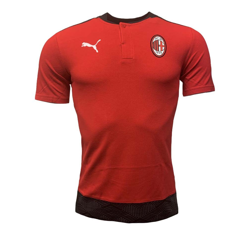 Click to view product details and reviews for 2020 2021 Ac Milan Casuals Polo Shirt Red.