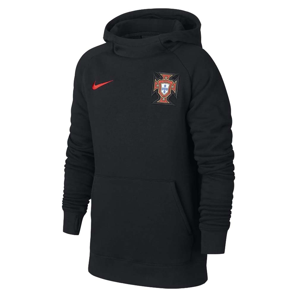 Click to view product details and reviews for 2020 2021 Portugal Core Hooded Top Black Kids.