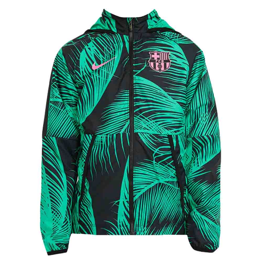 Click to view product details and reviews for 2020 2021 Barcelona Allweather Fan Jacket Green Kids.