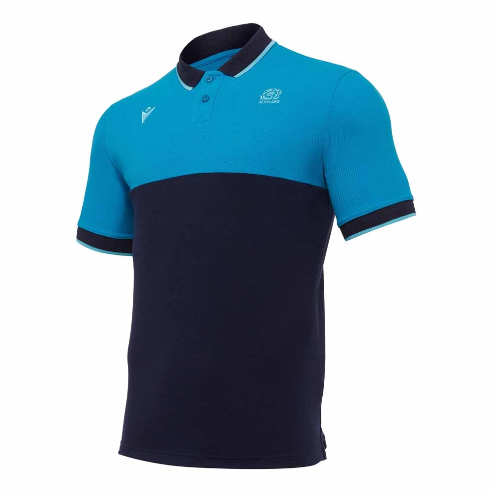 Click to view product details and reviews for 2020 2021 Scotland Leisure Stripe Polycotton Polo Shirt Teal.