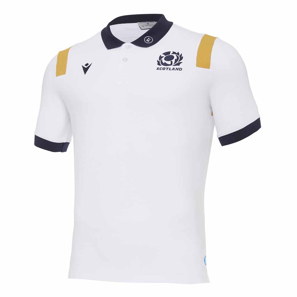 Click to view product details and reviews for 2020 2021 Scotland Official Polycotton Polo Shirt White.