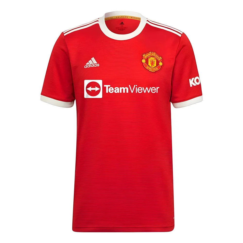 '21-'22 Man Utd Home Shirt Polyester Manchester United Made By: Adidas Men's Red 3XL