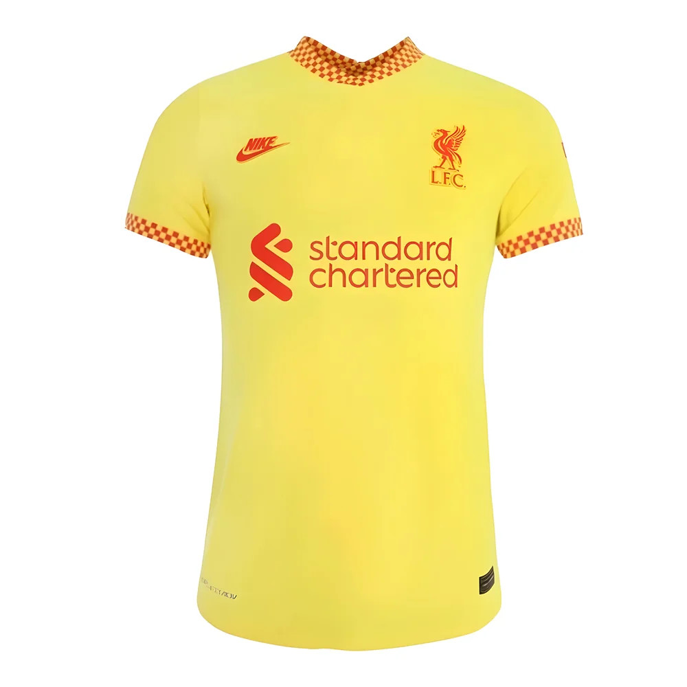 '21-'22 Liverpool 3Rd Shirt Polyester Made By: Nike Men's Yellow Small