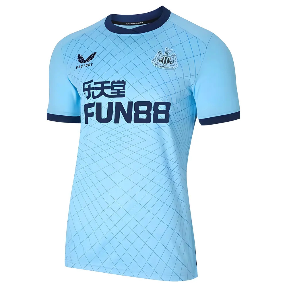 '21-'22 Newcastle United Third Shirt ) (Excellent) Polyester Made By: Castore Men's Blue Xxl