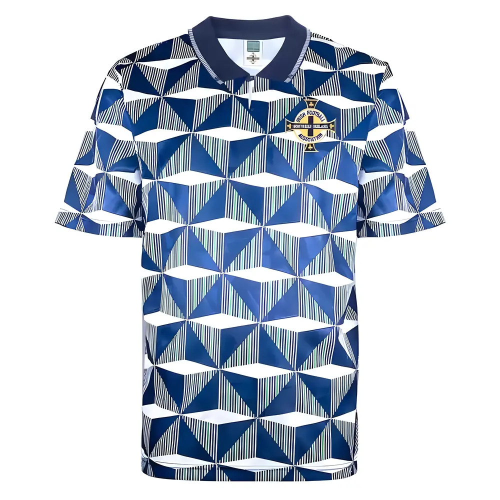 Score Draw Men's Blue Northern Ireland 90 Regular Fit T-Shirt - L - Image 6