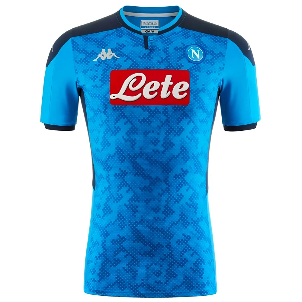 '19-'20 Napoli Europa Home Shirt Polyester Made By: Kappa Men's Blue Xxl