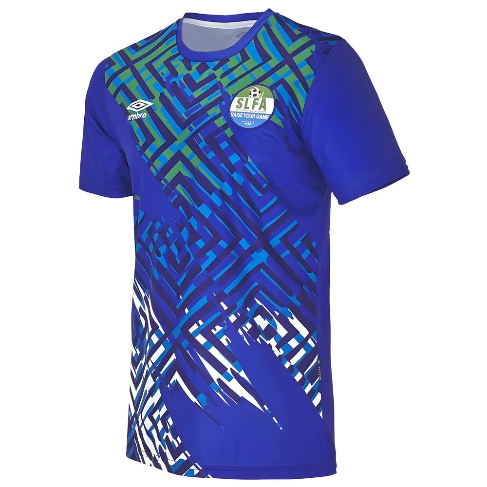 '21-'22 Sierra Leone Home Shirt Polyester Made By: Umbro Men's Blue Medium