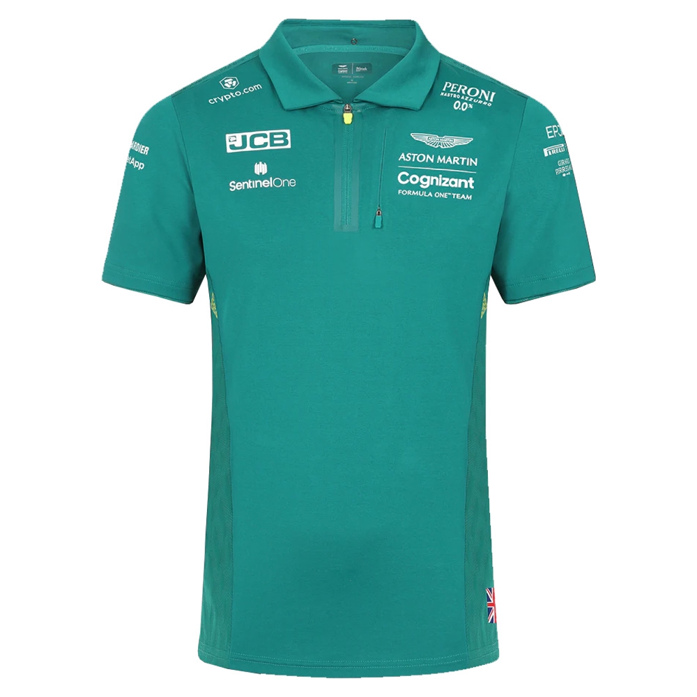 2022 aston martin official team polo shirt (green)