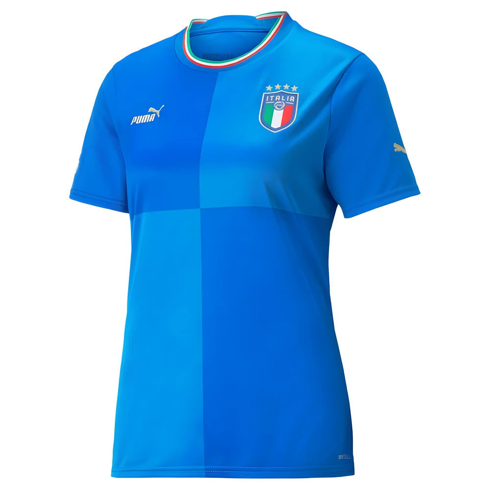'22-'23 Italy Home Shirt () Polyester Made By: Puma Women's Blue Extra Large